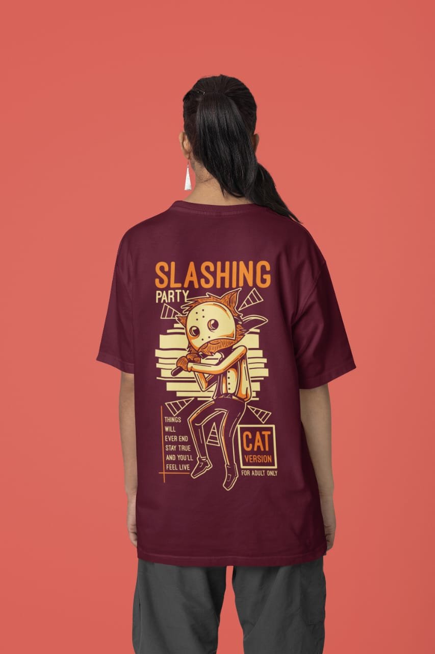 Slashing Party Terry Oversized T-Shirt