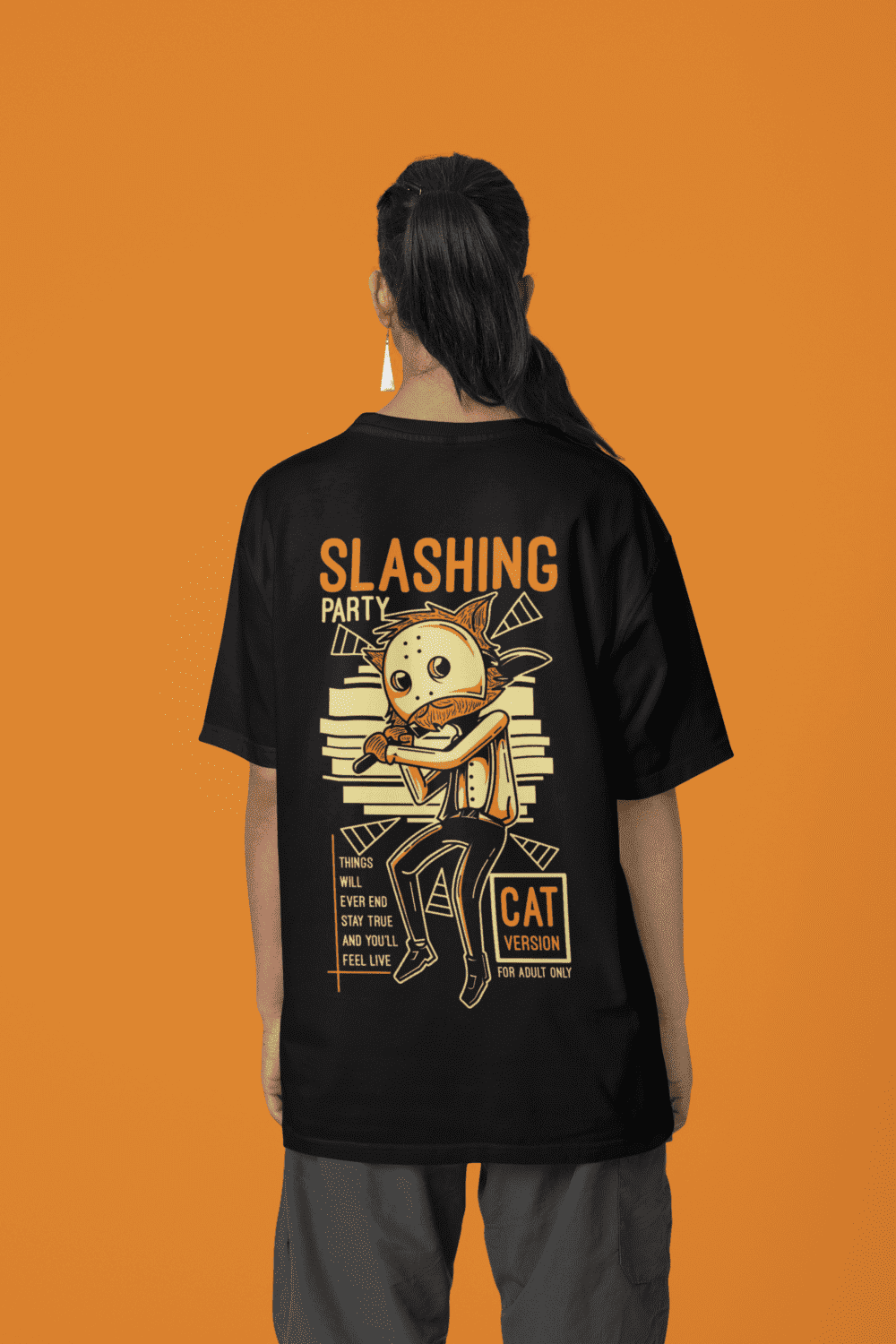 Slashing Party Terry Oversized T-Shirt