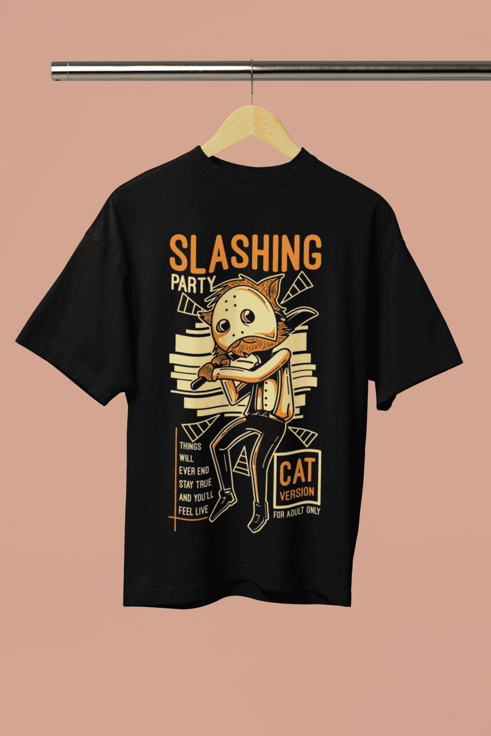 Slashing Party Terry Oversized T-Shirt
