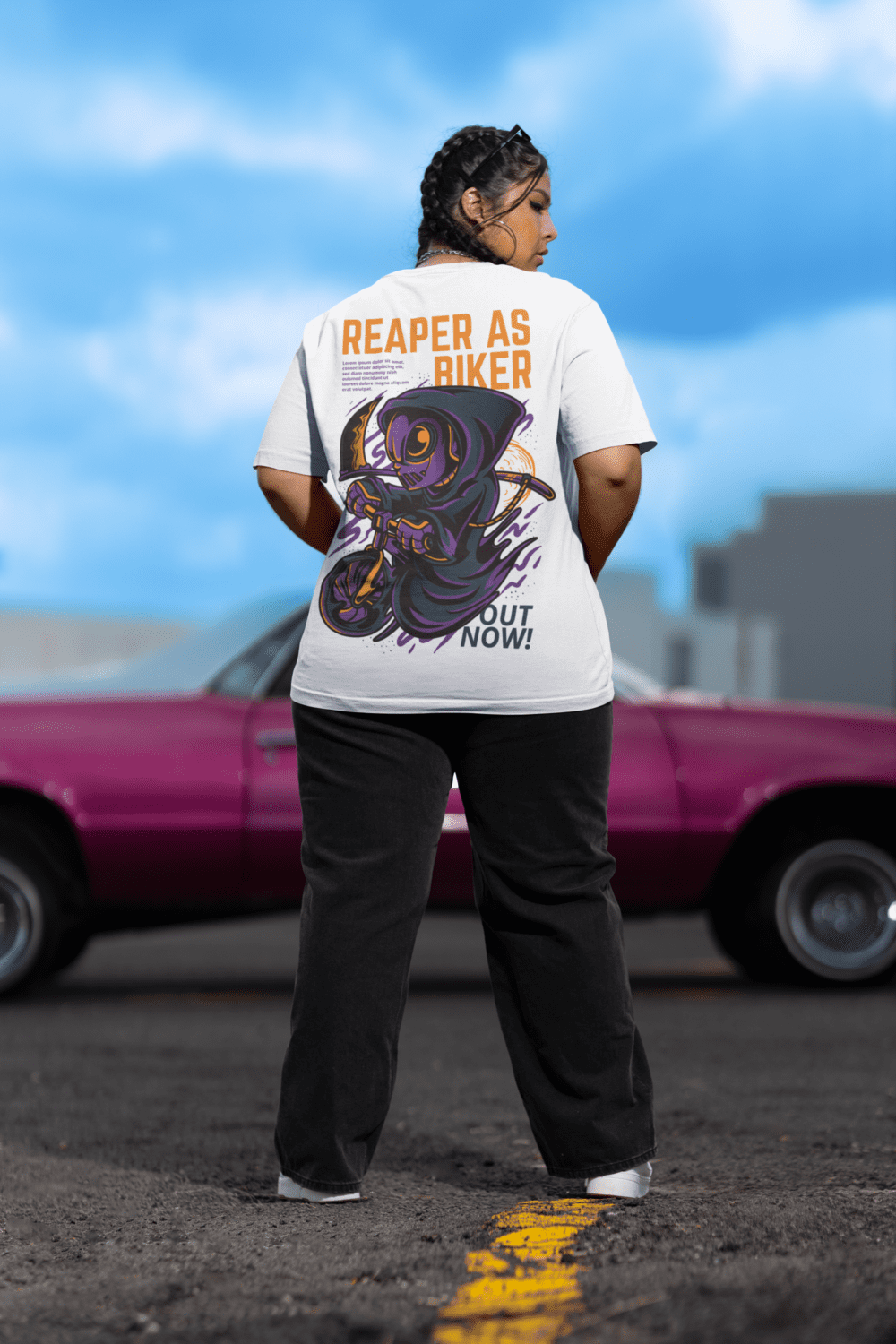 Reaper As Biker Terry Oversized T-Shirt