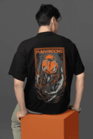 Pumvitations Halloween Terry Oversized T-Shirt