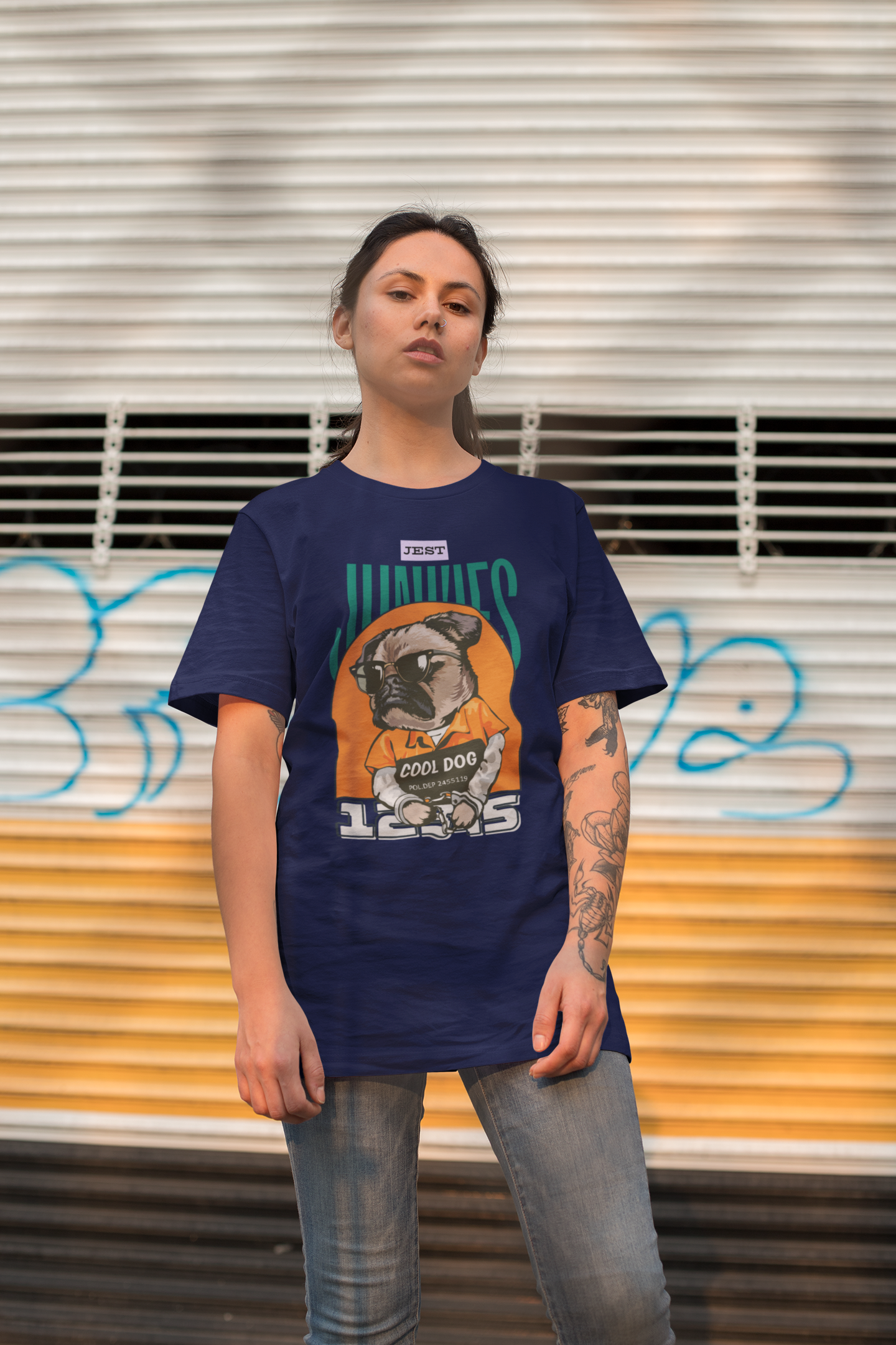 Buy Cool Dog Oversized T-Shirt Jest Junkies